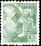 Spain 1940 Franco 15 CTS Green Edifil 921. España 921. Uploaded by susofe
